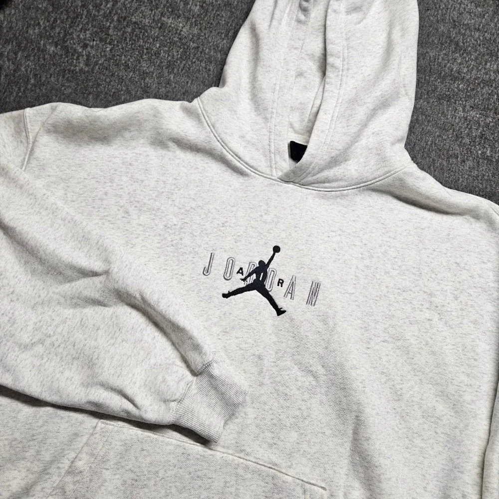 Jordan Hoodie Mens 2XL Grey Jumpman Embroidered Fleece Pullover IB9097-051